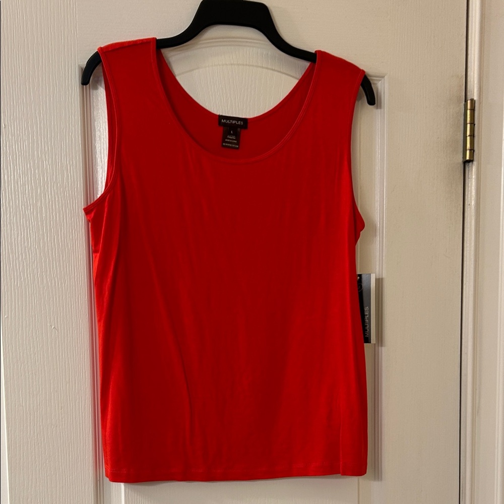 Multiples Bright Red Tank Top